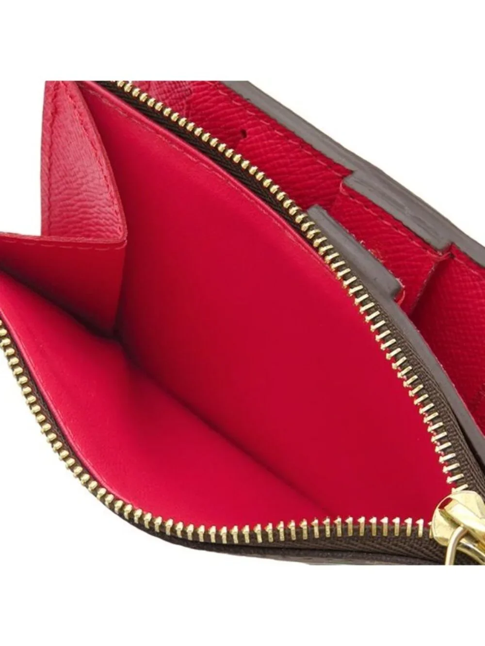 Louis Vuitton Bifold Wallet LV TM Portefeuille Lisa Monogram Canvas Cherry Gold